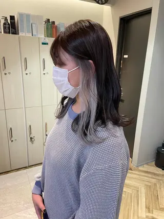 セミロング カラー 浦野 剛志のヘアスタイル