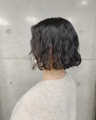 ショート パーマ ボブパーマコテ巻き風 パーマNo1深江秀平のヘアスタイル