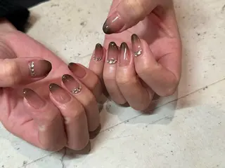ネイル 韓国/ワンホン/長さ 出しつけ放題🎀のネイルデザイン