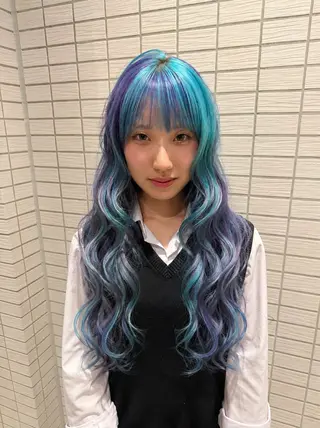 ロング カラー 【暖色カラー+色持ち 重視】💟まなみのヘアスタイル