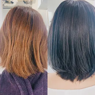 ショート カラー ヘアアレンジ ボブパーマコテ巻き風 パーマNo1深江秀平のヘアスタイル