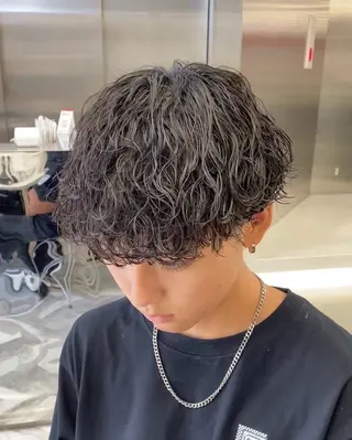 ショート パーマ メンズ メンズパーマ 新宿 yudaiのヘアスタイル