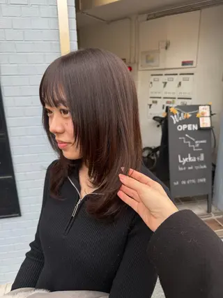 ミディアム 柿本ひな カラーモデル様募集中のヘアスタイル