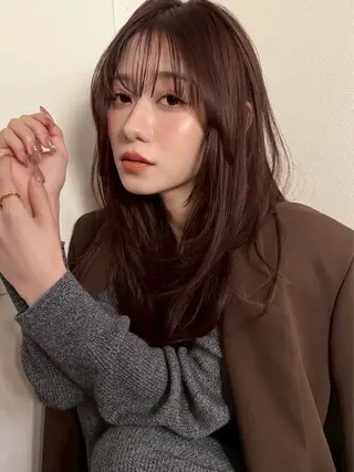 セミロング 透明感カラー Lity🤍ྀིaiのヘアスタイル