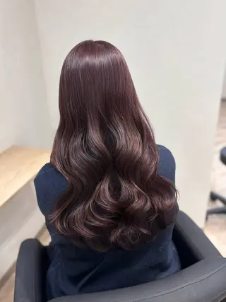 ロング カラー 𝒎𝒐𝒆🩰 名駅/ヘアメ/暖色♡のヘアスタイル