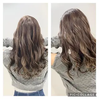 ロング カラー レイヤーカット 赤み消し　店長/大和のヘアスタイル