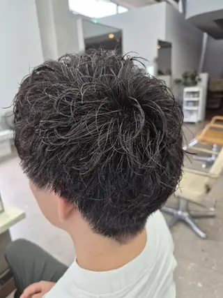パーマ メンズ 植木 亮磨のヘアスタイル