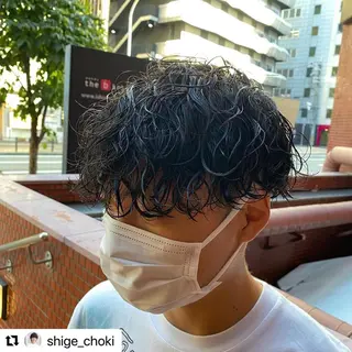 ショート カラー パーマ メンズ 🩷Eny terrace🩷のヘアスタイル