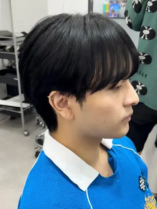 パーマ メンズ 曲がる縮毛矯正 LIBER 岩名のヘアスタイル