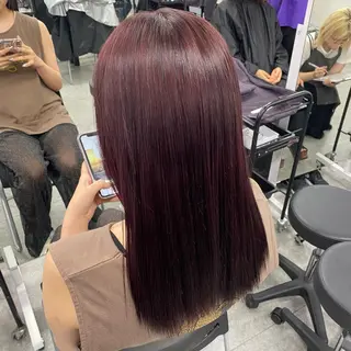 ロング カラー パーマ ヘアアレンジ メンズ キッズ ネイル マツエク・マツパ アイブロウ 🤎モテ髪&透明感 ミルクティー🥣🤎のヘアスタイル