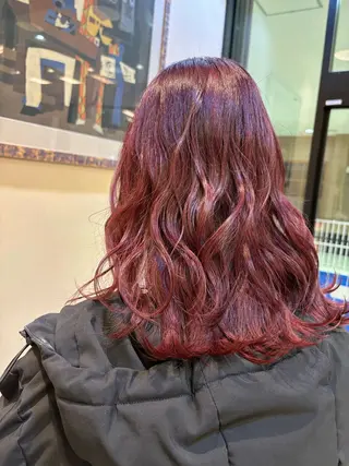 セミロング カラー 吉田 未来のヘアスタイル