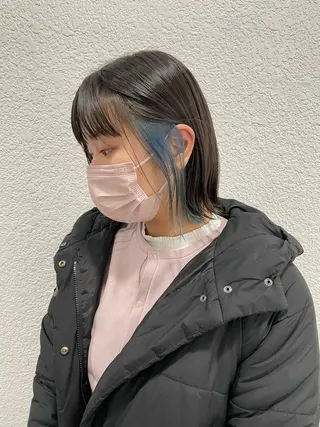 ミディアム カラー 渋谷 留菜のヘアスタイル
