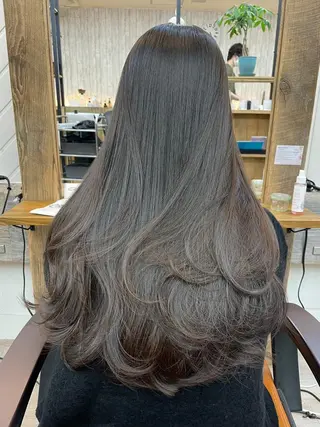 セミロング カラー パーマ ヘアアレンジ newi grande 横浜店のヘアスタイル