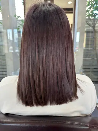 ミディアム カラー 岡田 未来のヘアスタイル