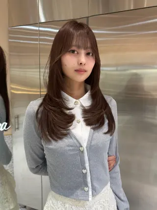 ロング カラー 韓国風レイヤー特化 美容師/リョウヤのヘアスタイル