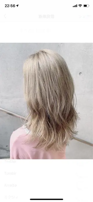 セミロング カラー box mico. mutsumiのヘアスタイル