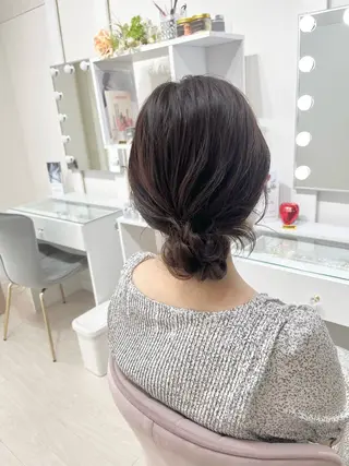 ミディアム ヘアアレンジ ヘアセットサロン /上坪愛美のヘアスタイル