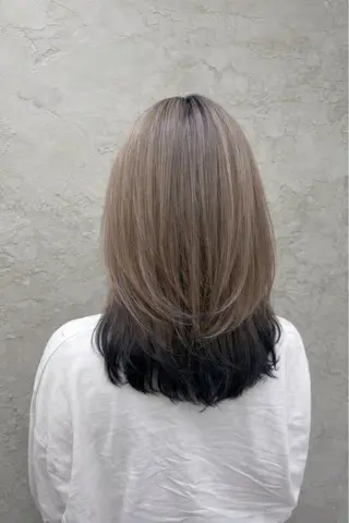 セミロング カラー 高久 翔大のヘアスタイル