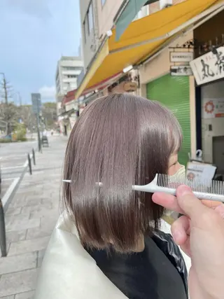 ミディアム カラー ヘアアレンジ 縮毛矯正/美髪 髪質改善/石田幸輔のヘアスタイル