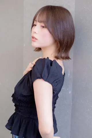 ミディアム 💜透明感カラー/ 縮毛矯正/Reinaのヘアスタイル