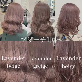 セミロング カラー 抜け感レイヤー︴ ニュアンスカラーのヘアスタイル