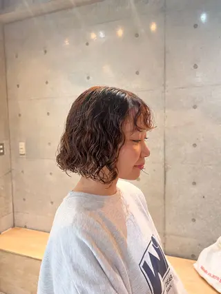 ミディアム 🌿朝5分でお洒落 パーマスタイル🌿のヘアスタイル