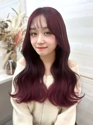 ロング カラー 🦋高瀬寛菜🦋 韓国レイヤーのヘアスタイル