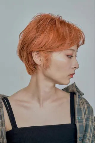 ショート カラー enx天王町店 伊藤 愛央のヘアスタイル