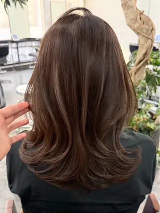 セミロング カラー ヘアアレンジ 🫧透明感カラー/ Wカラー🫧namiのヘアスタイル