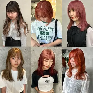 ミディアム カラー パーマ ヘアアレンジ メンズ mana 暖色カラーカットのヘアスタイル