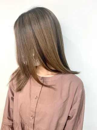 ロング カラー レイヤーカット 赤み消し　店長/大和のヘアスタイル