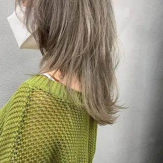 セミロング カラー 🌱小顔魅せショート 髪質改善カラー/泉綺のヘアスタイル