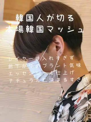 ショート カラー メンズ ✖️リーアキト LEEAKITO✖️のヘアスタイル