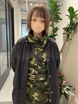 ミディアム カラー 髪質改善will hairdesignのヘアスタイル