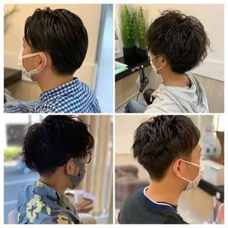 ショート カラー パーマ メンズ トータルビューティー K:R鶴川のヘアスタイル