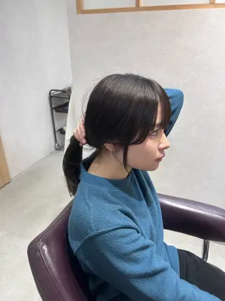 セミロング Mao 🎀bob 赤み撃退🌿艶カラーのヘアスタイル