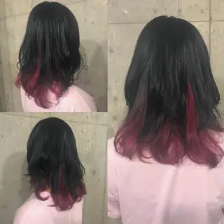 ミディアム カラー パーマ ヘアアレンジ メンズ キッズ ネイル マツエク・マツパ サロンドミルク 渋谷高比良のヘアスタイル