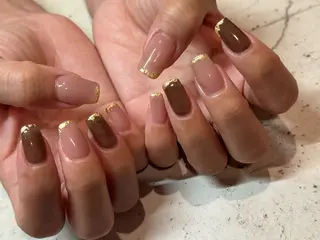 ネイル 韓国/ワンホン/長さ 出しつけ放題🎀のネイルデザイン