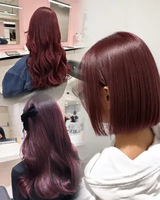ロング 透明感×暖色カラー 🍒𝐘𝐮𝐤𝐚のヘアスタイル