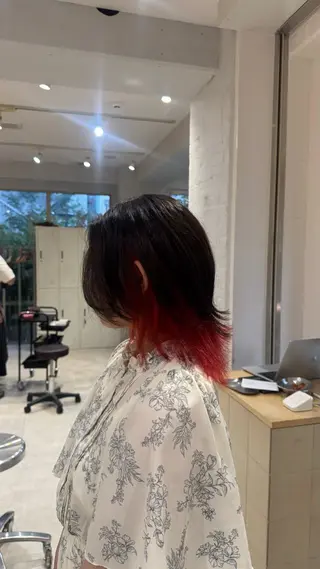 ミディアム カラー 🌓ウルフ/ショート /ハイトーン/大夢のヘアスタイル