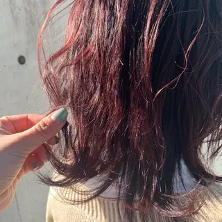 ミディアム カラー 金田 ありさのヘアスタイル
