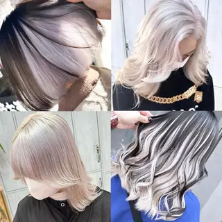 セミロング カラー ブリーチ特化🌈 MANATOのヘアスタイル