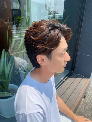 ショート カラー メンズ 谷口 悠生のヘアスタイル