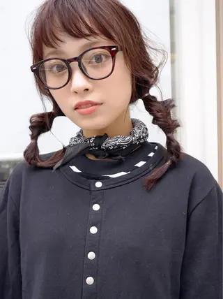 セミロング カラー ヘアアレンジ 花井 啓好のヘアスタイル