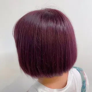 ミディアム カラー パーマ ヘアアレンジ キッズ ネイル マツエク・マツパ 🦋ハイトーンボブ ショート🦋トシキのヘアスタイル