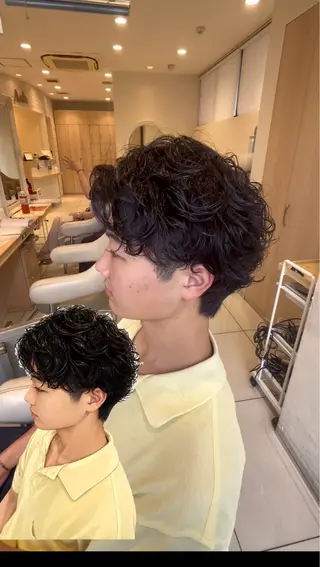 パーマ メンズ メンズパーマ特化型 美容師/荒井海音のヘアスタイル