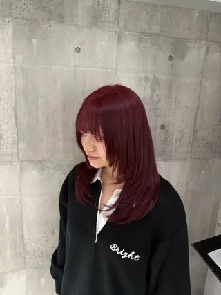 セミロング カラー メンズ ☁️かずき☁️青.紫 推し活カラー🌈のヘアスタイル