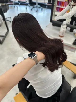 ロング カラー Rinka/梅田/ 透け感カラー🤎のヘアスタイル