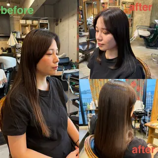 セミロング カラー ヘアアレンジ 🍀Ryosuke 🍀のヘアスタイル