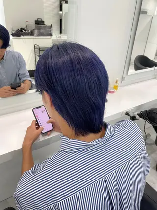 ロング カラー ラベンダー💜 グレージュ🩶のヘアスタイル